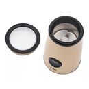 Rasnita electrica heinner hcg-150ixgd, putere 150w, capacitate 50g, interior din inox, lame din inox, sistem de siguranta, buton on/off, indicator led, auriu sidefat,  Rasnite | electropc.ro