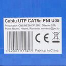 Cablu utp cat5e pni u05 cu 4 perechi pentru internet 1 gigabit si sisteme de supraveghere rola 305m,  Accesorii | electropc.ro