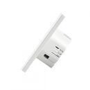 Intrerupator dublu cu touch pni sh202 din sticla, alb cu led indicator, butoane iluminate - butoane tactile - front din sticla, sarcina maxima suportata: 200 w, dimensiuni: 85 x 35 x 85 mm, greutate: 120g,,  Smart home | electropc.ro