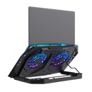 Cooler laptop trust gxt 1127 yoozy, pentru laptopuri cu diagonala de pana la 17.3", 2 ventilatoare, viteza rotatie 1500 rpm, interval zgomot 30 dba - 35 dba, iluminare rgb, negru,  Stand & Cooling pad | electropc.ro