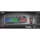 Kit tastatura + mouse trust gxt 845 tural gaming, negru,  Kit mouse tastatura | electropc.ro