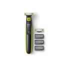 Aparat hibrid de barbierit si tuns barba philips oneblade qp2520/30, 3 piepteni, 1 lama suplimentara, acumulatori, negru/verde,  Aparate de tuns | electropc.ro