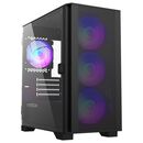 Carcasa montech air 100 argb, micro-atx tempered glass negru, preinstalled fans 4x 120 mm,  Carcase | electropc.ro