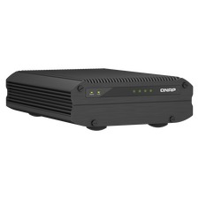 Nas qnap i410x 4-bay, cpu intel® atom® x6425e 4-core/4-thread processor, ram onboard 8gb (not expandable), 2.5" sata ssd 6gbps hdd (neincluse), lan: 10 x 2.5gbe, desktop, adapter, garantie 3 ani,  NAS | electropc.ro