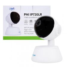 Camera supraveghere video pni ip720lr 1080p 2 mp cu ip p2p ptz wireless, slot card microsd, lentila: 3.6mm, compresie imagine: h.264, microfon integrat, difuzor integrat, wireless: 2.4 ghz 802.11b/g/n, ir: 10-15m, microsd maxim 64gb (cardul nu este inclus  PNI-IP720LR