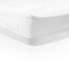 Cearceaf de pat cu elastic, dimensiune 140x200 cm , potrivit pentru saltele cu inaltime maxima de 30 cm . material 100% bumbac , densitate 144tc, elastic la colturi  HR-SHEET140-WHT