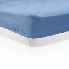 Cearceaf de pat cu elastic, dimensiune 90x200 cm , potrivit pentru saltele cu inaltime maxima de 30 cm . material 100% bumbac , densitate 144tc, elastic la colturi  HR-SHEET90-BLU