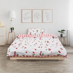 Set de pat single bumbac cherry,  Lenjerii de pat | electropc.ro
