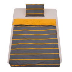 Set de pat single bumbac grey/orange,  Lenjerii de pat | electropc.ro