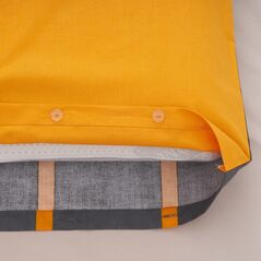 Set de pat single bumbac grey/orange,  Lenjerii de pat | electropc.ro