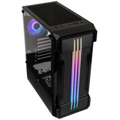 Carcasa kolink inspire k10 argb mid-tower tempered glass negru, preinstalled fans 1x 120 mm,  Carcase | electropc.ro