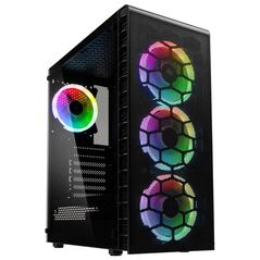 Carcasa kolink observatory lite mesh argb mt negru, pre-installed: 3x 120 mm (front) argb led, 1x 120 mm (rear) argb led,  Carcase | electropc.ro