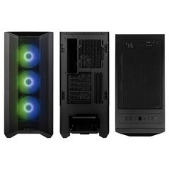 Carcasa lian li lancool ii m c rgb mid-twr tempered glass negru, pci- slots 7, preinstalled fans 3x 120 mm,  Carcase | electropc.ro