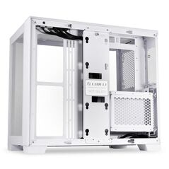 Carcasa lian li o11 dyn mini snow edition mid-tower tempered glass alb, pci-slots 5, 7,  Carcase | electropc.ro