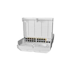 Mikrotik outdoor switch, crs318-16p-2s+out, 16 x 10/100/1000, 2 x sfp+, procesor: 800mhz, 256 mb ram, 802.3af, temp. de operare: -40c - + 70c,dimesiuni: 303x212x78 mm, sistem de operare: swos /routeros (dual boot), licenta routeros: l5, poe out: 802.3af/a,  Switch-uri | electropc.ro