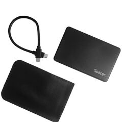Rack extern hdd/ssd 2.5" spacer usb-c 3.1 negru,  Hard Disk-uri externe | electropc.ro