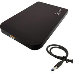 Rack extern spacer, pt hdd/ssd, 2.5 inch, sata, interfata pc usb 3.0, husa piele sintetitca, aluminiu, negru,  Hard Disk-uri externe | electropc.ro
