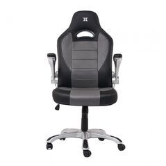 Scaun gaming/racing x by serioux, ares, ajustabil, piele sintetica, piston pe gaz, manere reglabile, baza stea cu 5 picioare, greutate maxima admisa 100kg, negru/gri,  Scaune gaming | electropc.ro