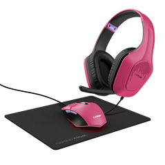 Kit trust gxt790p tridox 3-in-1, roz,  Kit mouse tastatura | electropc.ro