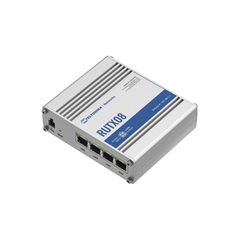 Teltonika industrial ethernet router rutx08, interfata: 1 x wan port 10/100/1000 mbps, 3 x lan ports, 10/100/1000 mbps, cpu: quad-core arm cortex a7, 717 mhz, ram: 256 mb, ddr3, 256 mb, spi flash, sistem operare: rutos (openwrt based linux os), dimensiuni,  Routere Wireless | electropc.ro