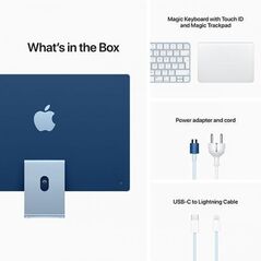 Apple imac 24" retina 4.5k/ apple m1 (cpu 8-core, gpu 8-core, neural engine 16-core)/16gb/512gb - blue - int kb (2021),  All in one PC | electropc.ro