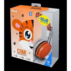 Casti cu microfon trust comi bluetooth kids, wireless, orange,  Casti audio | electropc.ro