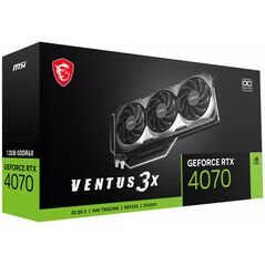 Geforce rtx™ 4070 ventus 3x 12g oc gddr6x 192-bit displayport x 3 (v1.4a) hdmi™ x 1 (supports 4k@120hz hdr, 8k@60hz hdr, and variable refresh rate as specified in hdmi™ 2.1a) pci express® gen 4 https://www.msi.com/graphics-card/geforce-rtx-4070-ventus-3x-,  Placi video | electropc.ro