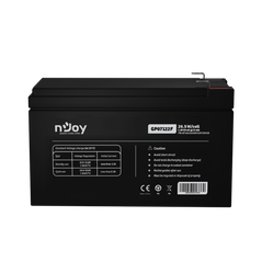 Acumulator njoy gp07122f 12v 23.51w/cell  battery model gp07122f voltage 12v power (1,65v/cell@15 min) 23.51w/cell type vrla - maintanance free designed floating life 3~5 years nominal operating temp. range 25o c ± 3o c terminal f2 terminal -faston tab 25,  Accesorii UPS-uri | electropc.ro