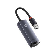 Adaptor retea baseus lite, usb 2.0 to rj-45 10/100 mbps adapter, metalic, led, gri,  Cabluri periferice | electropc.ro