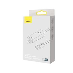 Adaptor retea baseus lite, usb 2.0 to rj-45 10/100 mbps adapter, metalic, led, gri,  Cabluri periferice | electropc.ro