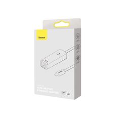 Adaptor retea baseus lite, usb type-c to rj-45 10/100 mbps adapter, led, alb,  Cabluri periferice | electropc.ro