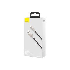 Cablu alimentare si date baseus cafule metal, fast charging data cable pt. smartphone, usb la lightning iphone 2.4a, 2m, negru,  Cabluri periferice | electropc.ro