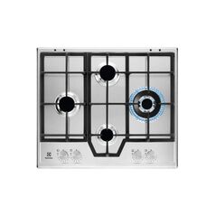 Plita pe gaz electrolux kgs64562sx, plita gaz; 60 cm; 4 arzatoare gaz; design x-line; arzator wok; aprindere electrica integrata; control cu butoane frontal; dispozitiv siguranta; gratare de fonta; culoare inox,  Incorporabile | electropc.ro