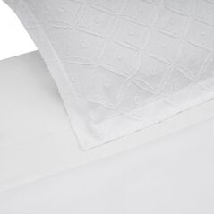 Lenjerie pat ks cu broderie tuffata alba,  Lenjerii de pat | electropc.ro