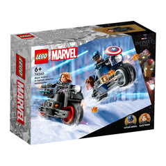 Moto.black widow&c. america, 76260 lego,  Seturi de constructie | electropc.ro