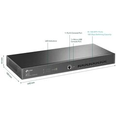 Switch tp-link tl-sx3008f, jetstream 8-port 10ge sfp+ l2+ managed, 8× 10ge sfp+ slots, 1× rj45 console port, 1× micro-usb console port, fanless, rack mountable, switching capacity: 160 gbps, packet forwarding rate: 119.04 mpps, jumbo frame: 9 kb.,  Switch-uri | electropc.ro