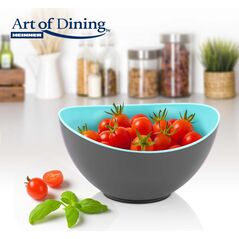 Bol oval bicolor din plastic , 25 x 23 x 13 cm , albastru, art of dining by heinner,  Farfurii & Boluri de Servire | electropc.ro