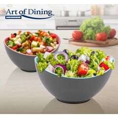 Bol oval bicolor din plastic,25x23x13 cm, art of dining by heinner ( mix 2 culori in bax, rosu/ albastru),  Farfurii & Boluri de Servire | electropc.ro
