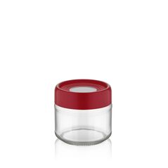 Borcan depozitare sticla  cu capac, 300 ml, art of dining by heinner  ( mix doua culori in bax rosu/ negru),  Boluri & Cutii alimente | electropc.ro