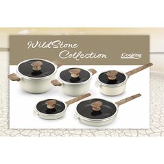 Cratita aluminiu+capac 20x9.5cm,2.5 l, wild stone, cooking by heinner,  Tigai si seturi | electropc.ro