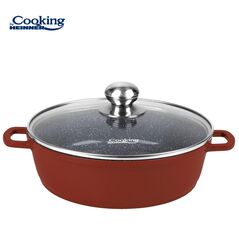Cratita aluminiu turnat+capac 28x7.5 cm, 4.1 l, calabria, cooking by heinner,  Tigai si seturi | electropc.ro