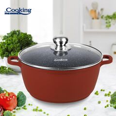Semioala aluminiu+capac 30x13.5cm, 8l, calabria; cooking by heinner,  Tigai si seturi | electropc.ro