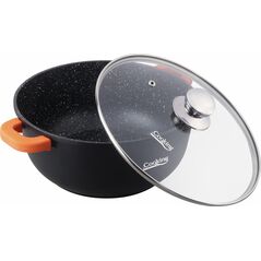 Semioala aluminiu turnat +capac, 32 cm x 14.5 cm , 10 l, dark line, cooking  by heinner ,  Tavi copt | electropc.ro