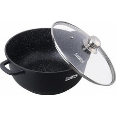 Semioala aluminiu turnat +capac, 36 cm x 16 cm, 13.5 l, dark line, cooking  by heinner,  Tavi copt | electropc.ro