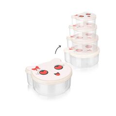 Set 4 caserole  cu capac , plastic, pucca, art of dinning by heinner,  Boluri & Cutii alimente | electropc.ro