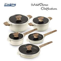 Tigaie aluminiu+capac 26x5.5 cm, wild stone, cooking by heinner,  Tigai si seturi | electropc.ro
