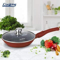 Tigaie aluminiu turnat + capac 24x4.8 cm, calabria, cooking by heinner,  Tigai si seturi | electropc.ro