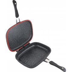 Tigaie dubla dreptunghiulara tip grill,aluminiu,32x24x7.5 cm,dark line inductie, cooking  by heinner,  Tigai si seturi | electropc.ro