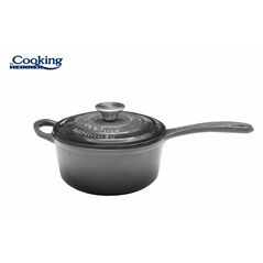 Caserola fonta emailata + capac 19 x 9 cm, 1.8 l, marble  grey, cooking by heinner,  Tigai si seturi | electropc.ro
