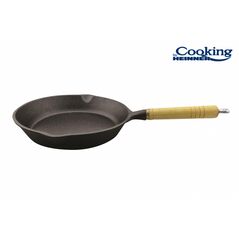 Tigaie fonta pura, maner lemn 23 x 4 cm, cooking by heinner,  Tigai si seturi | electropc.ro